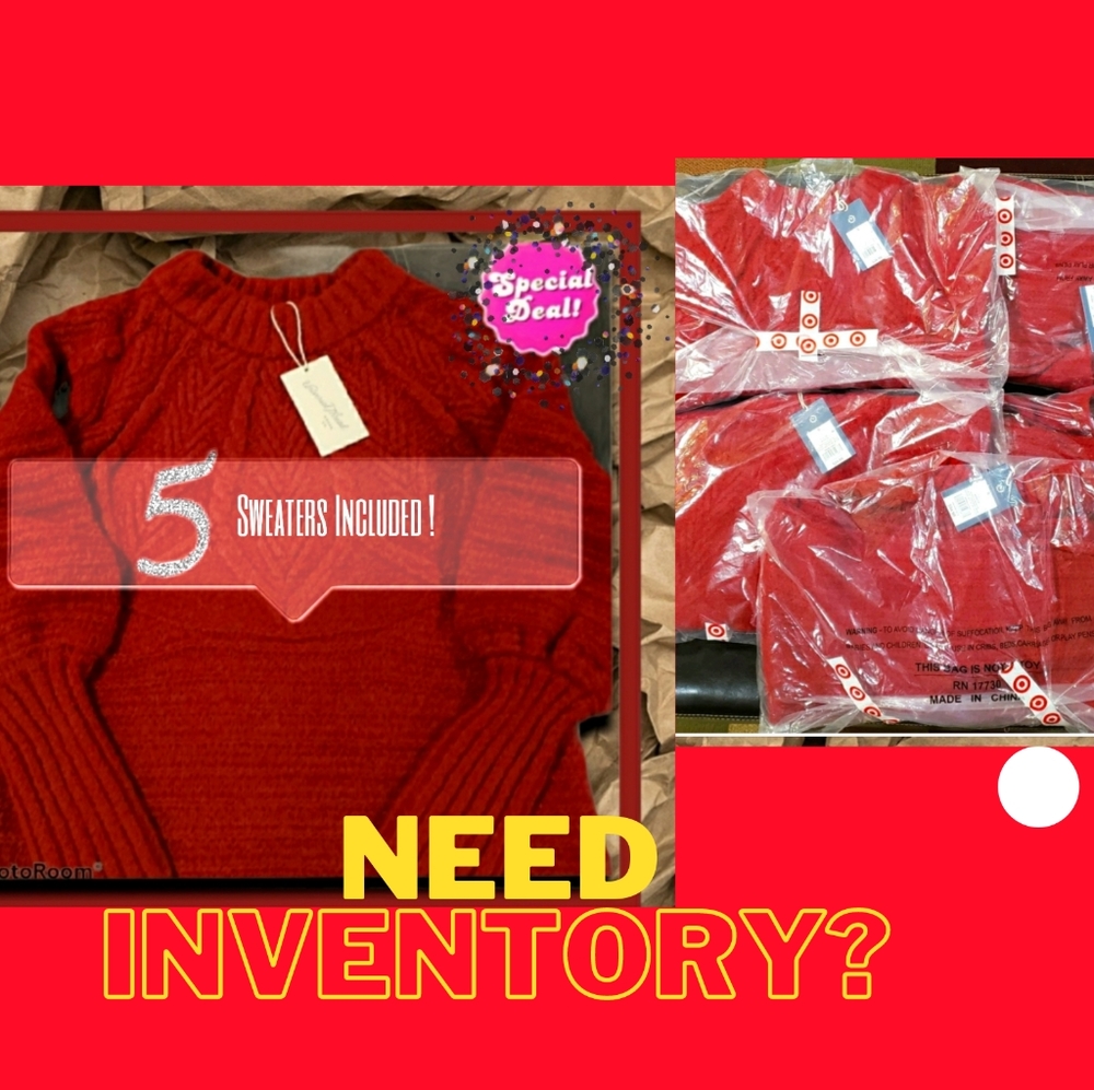 Wholesale Deal- Red Wool Sweater-5 pack
